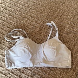 Lululemon White Wireless Bra with Adjustable Straps